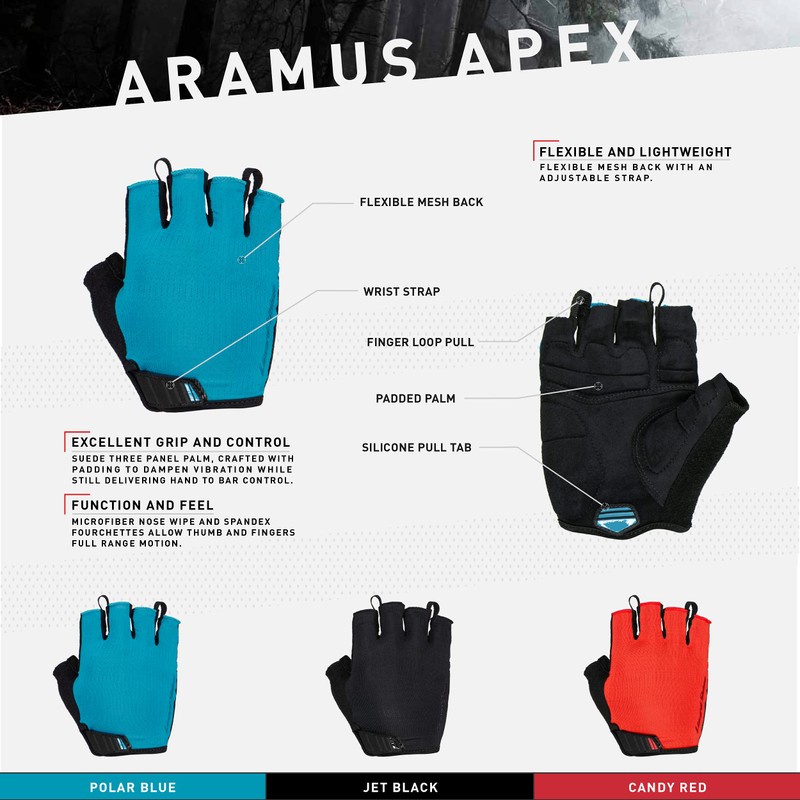 Lizard Skins Unisex Aramus Apex-Medium Blue-New22 Clothing Gloves, Polar Blue,