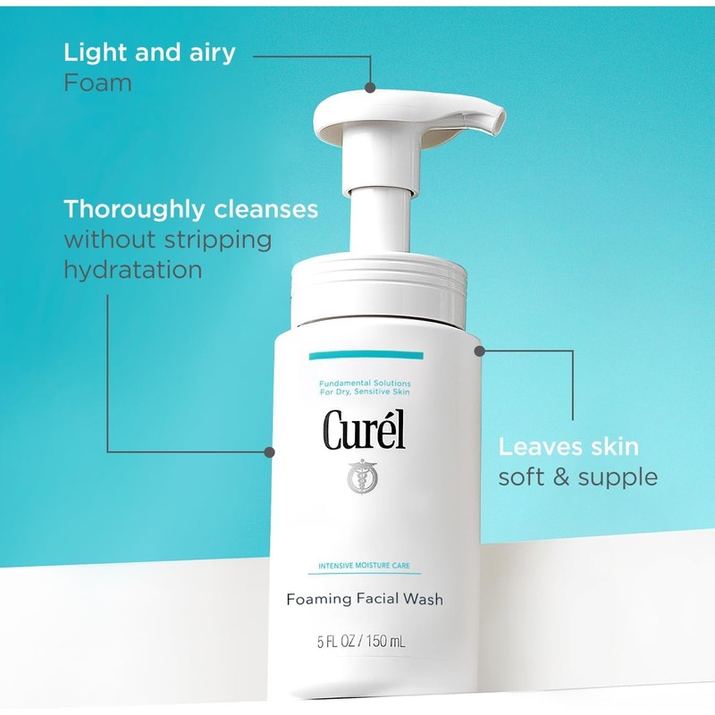 Curél Foaming Facial Wash, 150ml – For Dry & Sensitive
