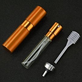 LISAPACK 8ML Atomizer Perfume Spray Bottle for Travel, Empty Refillable Cologne Dispenser, Portable Sprayer (Orange)