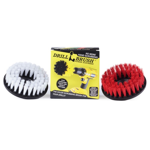 Carpet Cleaner - Drill Brush - Indoor/Outdoor Large Spin Brush Cleaning Kit - Upholstery Cleaner - Leather, Glass - Deck Brush - Grout Cleaner - Hard Water, Calcium, Mineral Deposits, Soap Scum, Rust