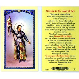 WJ Hirten E24-967 Novena to Saint Joan of Arc, Clear Holy Cards