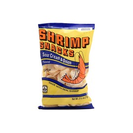 Shrimp Snacks (Sour Cream & Onion Flavor) - 2.5oz (Pack of 3)