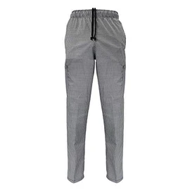 Natural Uniforms Classic Houndstooth 6 Pocket Chef Pants with Multi-Pack QTYS Available (1, X-Small) Grey