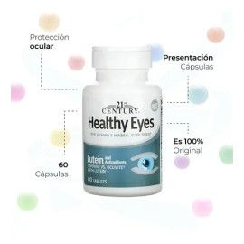 Luteína Vitamina Ocular 60 Tabletas 21st Century Sabor Sin Sabor
