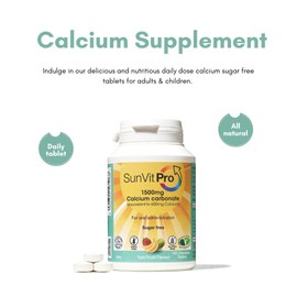 Calcium Only 600mg 100 Sugar Free, Daily Tutti Frutti Chewable Tablets
