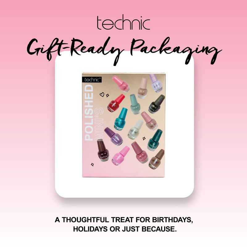 Technic Polished Minis 15-Piece Nail Varnish Set – Versatile Gloss