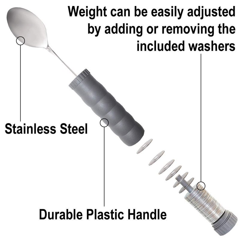 Rehabilitation Advantage Adjustable Weighted Tablespoon with Washer Center