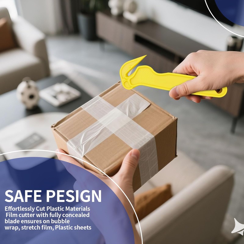 DAQUN 3 Pcs Yellow Box Opener Tool, Yellow Box Cutters,