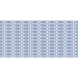 Lunarable Spanish Pencil Pen Holder, Continuing Print of Floral Eastern Style, Ceramic Pencil Holder for Desk Office Accessory, 3.6" X 3.2", White Dark Lavender