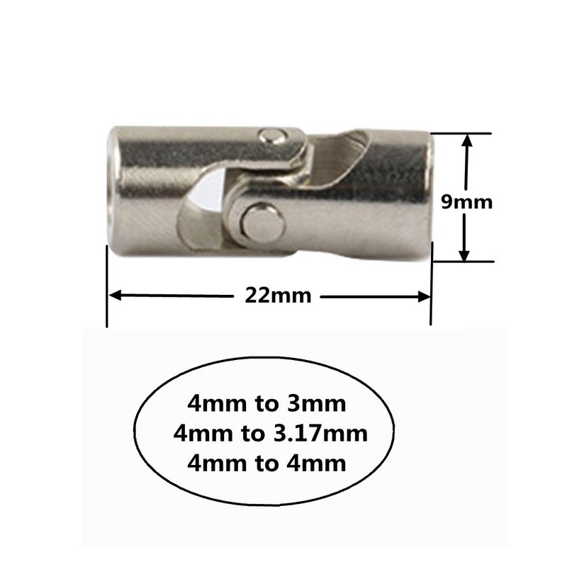 2 Pack Universal Joint Shaft Coupler Coupling Steering Connector for