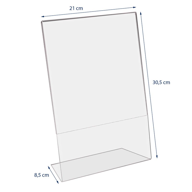 HMF 46954 Acrylic Table Stand Slanted DIN A4 Portrait and