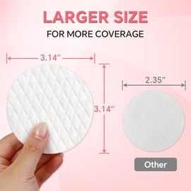ICOTLE Rondas de algodón extra grandes, almohadillas de algodón 100% puro, almohadillas de limpieza facial suaves sin pelusa de 3.14 pulgadas para eli