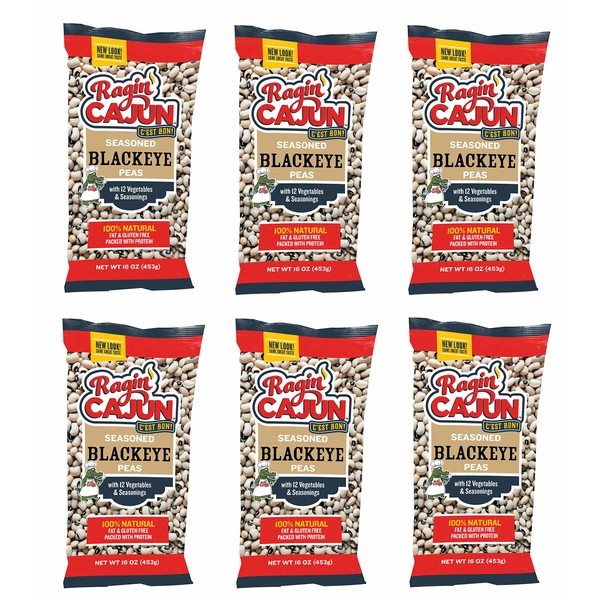 Seasoned Blackeye Beans 16 oz Ragin' Cajun (Pack of 6)