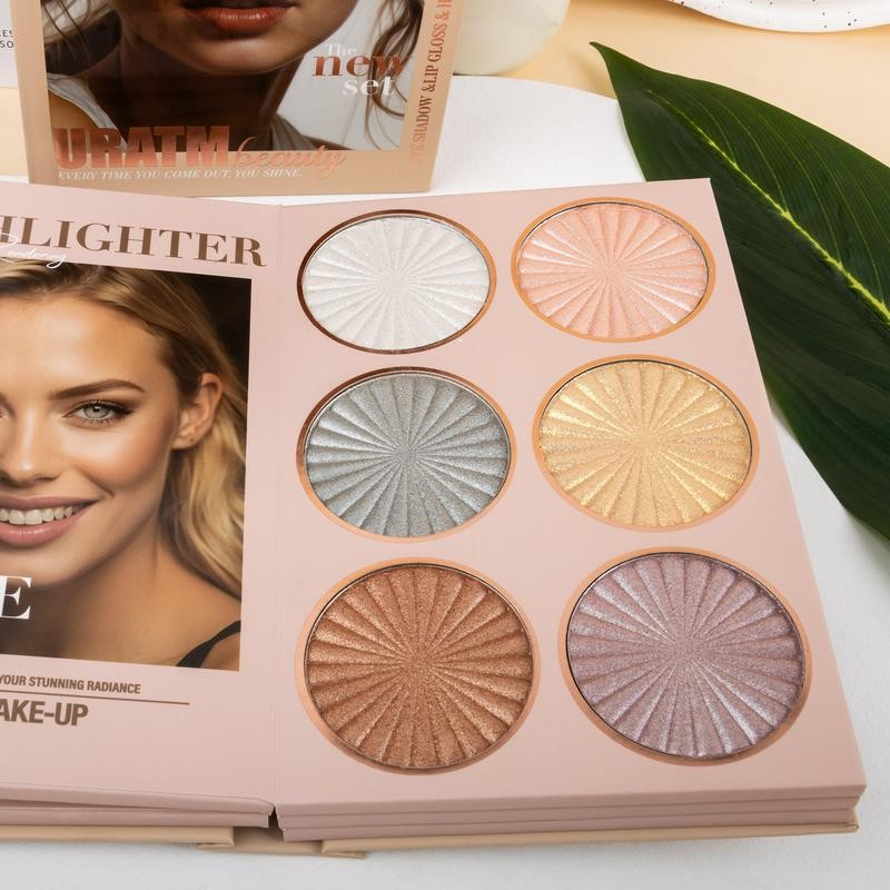 Professional Makeup Set with Eyeshadow, Lip Gloss, Highlighter, Blush and