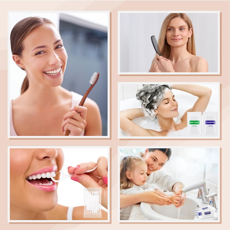 Gisdo 10 Sets Toiletry Kits Homeless Personal Hygiene Kit Bulk