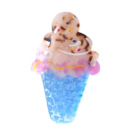Novelty Ice Cream Hair Clip,Funny Acetate Claw Clips,Cute Popsicle Hair Clips for Women,Blue