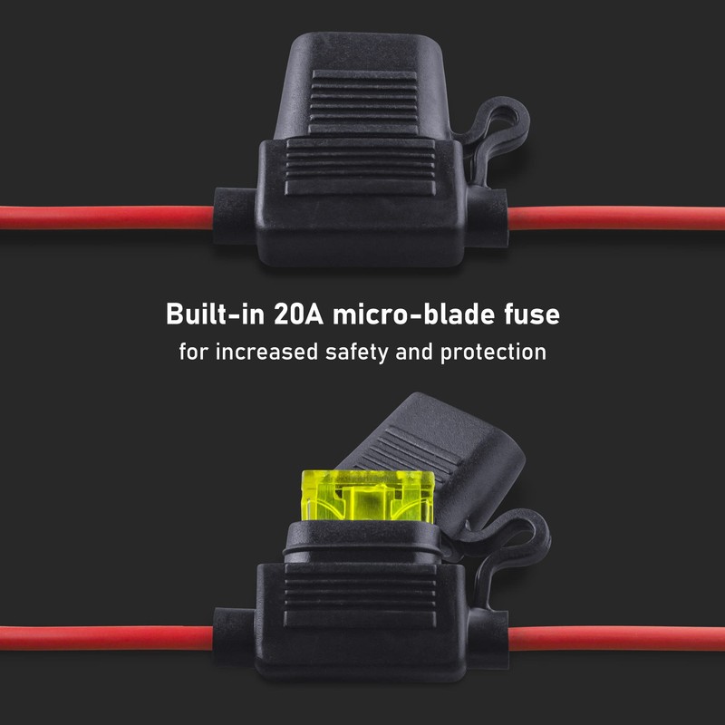 SafeAMP Wire Harness Compatible with NOCO(R) GC002 X-Connect, M6 (1/4in)