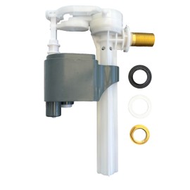 WRAS Side Entry Toilet Fill Valve with 1/2" Brass Threads, Cistern Fill Valve with Air Gap Design & Adjustable Float. Side Entry Toilet Float with Compact Design for High & Low Pressure