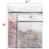 Muchfun 5Pcs Durable Honeycomb Mesh Laundry Bags for Delicates (2Large,