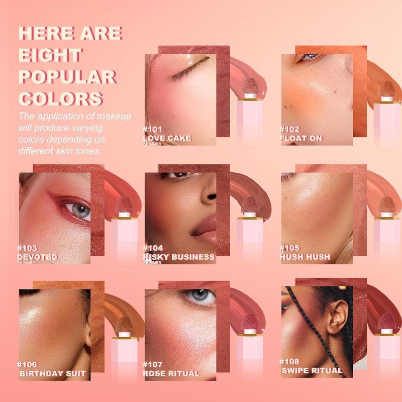 YOUNG VISION Liquid Cheek Blush -Soft Cream Rouge/Blusher Makeup, Buildable