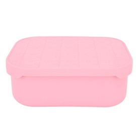 Lunch Box 3 Compartments Leakage Proof 304 Stainless Steel Bento Box with Silicone Lid for Student Picnic Office Pink