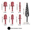 uxcell 7Pcs Swaging Tool Drill Bit Set 1/4" 3/8" 1/2"