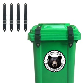 Foxmox Trash-Can Lock for Animals: Garbage Can Lid Locks for Raccoon,Bear and Dog - 4 Pack