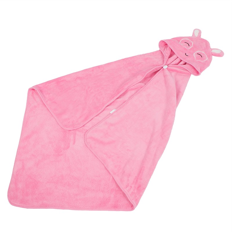 Kids Bath Towels Hooded Cartoon Bathrobe Thicken Coral Fleece Soft