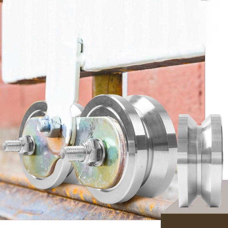 4” V-Groove Slide Gate Wheel Solid Steel Sliding Wheel Dual