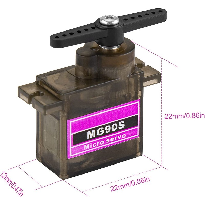 Seamuing 6Pcs MG90S Micro Servo 9G Servo Motor Metal Geared