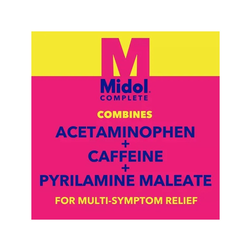 Midol Complete Acetaminofen Alivio Del Dolor 40 Tabletas