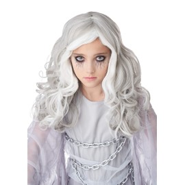 Glow in The Dark Ghost Wig for Kids Standard White