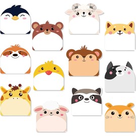 Pack of 24 Sticky Notes Small Sticky Notes Funny Notepad Children School Supplies Sticky Notes Party Bag School Sticky Notes Small Gifts for Children, Students