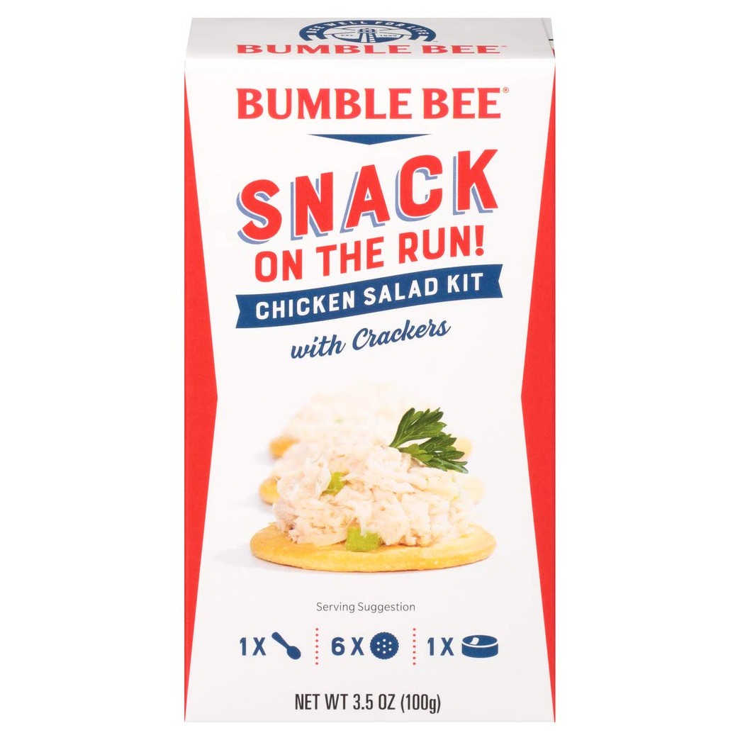 BUMBLE BEE Snack on the Run! Chicken Salad with Crackers Kit, 3.5 Ounce Kit (Pack of 12), High Protein Snack Food, Canned Chicken, Made with Chicken Breast, Healthy Snacks for Adults
