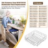 UPGRADED 304 Stainless Steel W10728159 W10525646 Dishwasher Bottom Rack Replacement