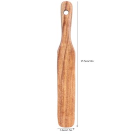 Wood Spurtles Kitchen Tool, Teak Cream Spatula Non‑Stick Wooden Cooking Spatula for Household Kitchen Utensil