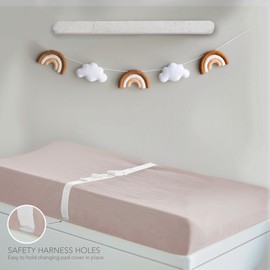 Ducky Days Changing Pad Covers - 3 Pack Muslin Changing Pad Cover for Babies, Cotton Fitted Diaper Changing Pad Cover, Boho Baby Changing Pad Cover, Soft and Breathable Changing Table Cover Set of 3