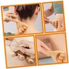 TOVINANNA 3sets Handheld Massage Roller for Back Wood Massager Stick