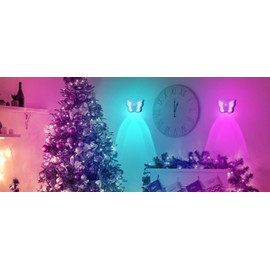 LOFTEK Butterfly Night Light, Stair Lights Indoor, Rechargeable Motion Sensor Night Light, Wireless & Magnetic Stick On Lights for Bathroom, Hallway, Kitchen, Closet, Cabinet, Kid's Bedroom, White 4