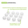 Champion Sports LBW3SET Nocsae Lacrosse Ball Set, 3, White