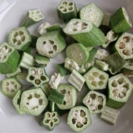 Handmade Freeze Dried Organic Okra - 1 oz