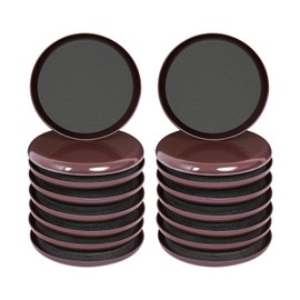 Ezprotekt Reusable Furniture Sliders and Gliders 3.5 Inch for Carpet Surfaces – Moving Heavy Furniture Quickly and Easily with Furniture Sliders 89mm Round 16 Pieces Brown