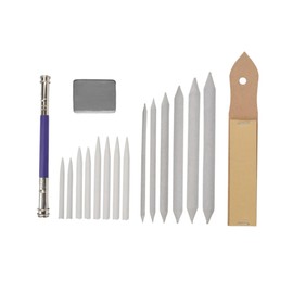 TEHAUX Blending Paper Stump for Sketching Durable Art Drawing Tools with Sandpaper for Charcoal Pastels for Beginners Artists Sketch Kit