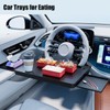 2 in 1 Large Steering Wheel Desk with Dual Slide-Out