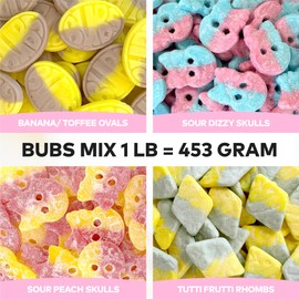 Bubs Swedish Candy Mix (1 LB, Fruity, Sour, Sweet, Dizzy)