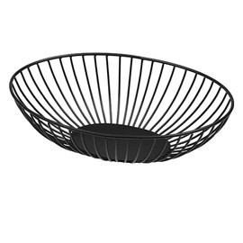 Marrakesch Orient & Mediterran Interior Abisko Fruit Bowl in Black Metal 30 cm Large Scandinavian Design