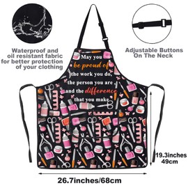 JNIAP Nail Tech Apron With Pockets Nail Artist Apron Nail Boss Apron Nail Technician Gift May You Be Proud Of The Work You Do (Nail May you be), Large