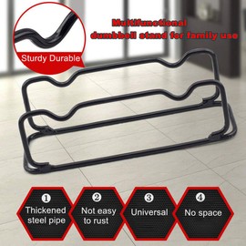 GFertre 2 IN 1 Dumbbell Rack/Barbell Rack Holder, Solid Steel Make Strength training Dumbbell Rack,660LB Capacity, Universal Dumbbell Storage Stand/Storage Racks,Stand Weight Lifting Dumbbell