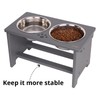 HTB Elevated Dog Bowls,Raised Dog Bowl Stand with 2 Stainless