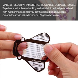 100pcs Nail Art Tips Extension, Nail Art Transfer Sticker Form Guide Sticker Manicure Design Decoration Accessary for Acrylic UV Gel DIY Manicure Tools